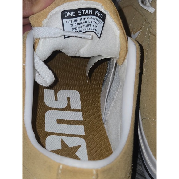NEW Converse Mens 9/Womens 10.5 One Star Pro Ox Suede Golden Sundial Shoes  E-11 - Picture 8 of 11
